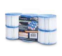 Intex 29011E PureSpa - Cartuchos de repuesto tipo S1 para el filtro la bañera de hidromasaje (6 filtros, color azul y blanco)
