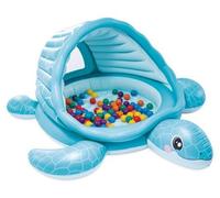 Intex 48677 Piscina infantil hinchable con toldo «Bahía de las Tortugas», azul