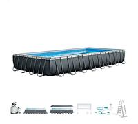 Pack Piscina Ultra Xtr Intex 56368l + Depuradora + Escalera + Clorador + Cobertor + Kit De Mantenimiento + Set Voley Gris 132x488x975 Cm