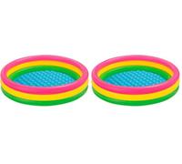 Intex 57412NP - Piscina Hinchable 3 Aros Sunset 114 x 25 cm (Paquete de 2)