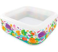 Intex 57471, Piscina inflable, 340 litros, Cuadrada, 2 años, Vinilo, Multicolor