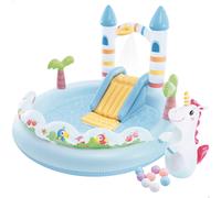 Intex Pools Centro de juegos hinchable Castillo Unicornio con tobogán 196x178x127 cm 234 litros