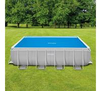 INTEX Cubierta de piscina solar de polietileno azul 378x186 cm