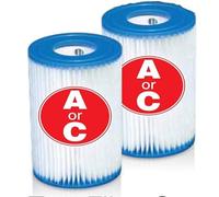 Intex Easy Set - Cartuchos de repuesto para filtro tipo A o C (2 unidades)