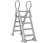 INTEX - Escalera para piscina con peldaños extraíbles, 132 cm, escalera piscinas desmontables, escalera de seguridad, escalera metálica, escalera antideslizante