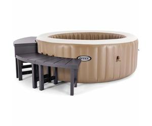 Intex Pack de 4 piezas con 2 paquetes medios y 2 spas redondos de alto perfil