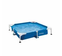 Intex Pools Piscina desmontable cuadrada para mascotas 152x152x30 cm, depuradora y filtro Tipo H