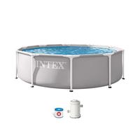 Intex piscina desmontable redonda prism frame 3 metros con depuradora
