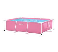Piscina desmontable rectangular small frame familiar color rosa 2 metros