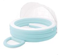 Intex Pools Piscina hinchable infantil 57195 azul y blanco, toldo solar desmontable, 277x221x137 cm