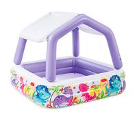 INTEX Piscina hinchable infantil con toldo extraíble 157x157x122 cm - 295 l