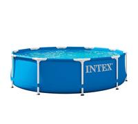 Intex Piscina redonda azul con estructura metálica elevada - Ø 305 x 76 cm