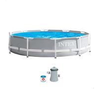 Intex Piscina Redonda Desmontable Prism Frame con Depuradora 305 x 76 cm Capacidad 4485 Litros