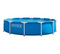 Intex Piscina tubular elevada con estructura metálica redonda, 366 x 76 cm, modelo 28212ND - INT6941057432083