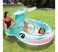 Intex Inflatable Whale With Sprinkler Pool Azul