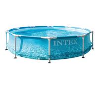 Intex PLUSHOME Piscina Desmontable Rectangular para Niños y Adultos Beachside frame d305x76cm,4,485 liters