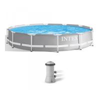 Intex Prisma Frame 26712NP - Ø366x76 cm - Piscina Redonda + Bomba de filtro 45 W
