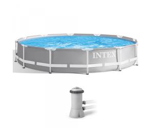 Intex Prisma Frame 26712NP - Ø366x76 cm - Piscina Redonda + Bomba de filtro 45 W