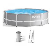 Intex Prisma Frame 26716NP - Ø366x99 cm - Piscina Redonda + Bomba de filtro 45 W y Escalera