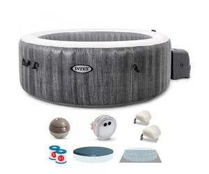 Intex Redonda Greywood Deluxe 28440EX - Ø196x71 cm - Piscina hidromasaje spa