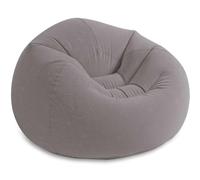 Intex Sillón hinchable Beanless Bag Gris 114x114x71 cm PVC resistente Asiento individual 100 kg