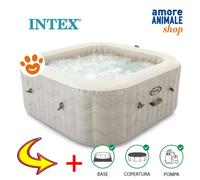 Intex Cuadrada Chevron Deluxe 28446EX - Ø173x71 cm - Piscina de hidromasaje spa