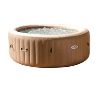 INTEX - Spa hinchable 4 personas bubble massage sahara, Ø196x71 cm, 795 litros de agua, 120 salidas de burbujas, incluye cobertor, sistema antical, resistente a perforaciones, calentador agua