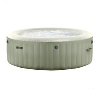 INTEX - Spa hinchable Bubble Massage Verde Oliva 4-6 personas, calentador 2.200W, salidas de aire caliente, caja de control, panel incorporado, depuradora con filtro S2, instalación cloración salina