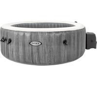 Intex Whirlpool Pure SPA Bubble Massage Greywood Deluxe 28440-196 cm de diámetro x 71 cm, para 4 Personas, Capacidad de 795 l, óptica Madera Gris