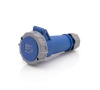 Intratec base CEE 16A 230V 3p IP67 6h azul/gris toma de alimentación IEC60309 calidad industrial resistente