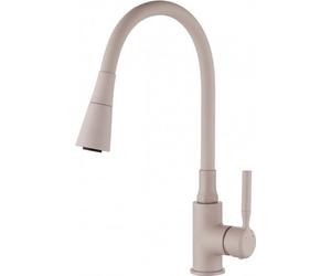 Invena Batería de Cocina Pogo Plus, color beige, de un solo mando, con grifo de doble función, mezclador cerámico de 35 mm