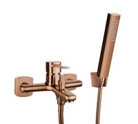Invena Glamour grifo de bañera y ducha a pared cobre BW02014
