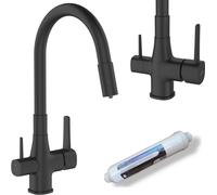 Invena | Grifo de cocina Glamour - - Con filtro de agua - Caño flexible - Diseño ergonómico