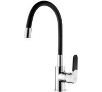 Invena Joga grifo de cocina de pie cromo-negro BZ-32-L04