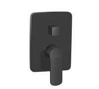 Invena Siros grifo de bañera y ducha empotrado negro BP-90-4K2