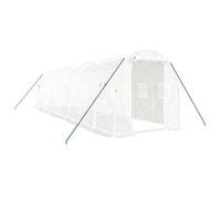 Invernadero Con Estructura De Acero Blanco 16 M² 8x2x2 M Vidaxl