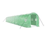 Invernadero Con Estructura De Acero Verde 32 M² 16x2x2 M Vidaxl