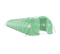 Invernadero Con Estructura De Acero Verde 48 M² 16x3x2 M Vidaxl