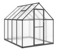 Invernadero Con Marco Base Aluminio Antracita 224x169x195 Cm Vidaxl