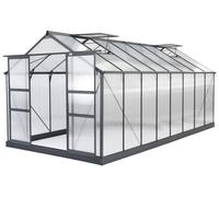 Invernadero de aluminio Azalia 3,08 x 4,9 m CoverTech antracita