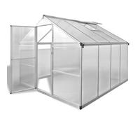 Invernadero De Aluminio Reforzado Con Estructura Base 6,05 M² Vidaxl