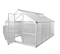 Invernadero De Aluminio Reforzado Con Estructura Base 7,55 M² Vidaxl