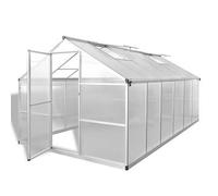 Invernadero De Aluminio Reforzado Con Estructura Base 9,025 M² Vidaxl