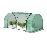 Invernadero de jardín Outsunny, mini invernadero, invernadero pequeño para tomates. Lona de acero verde de 2L x 1L x 0,8H m con puerta de PE Verde claro