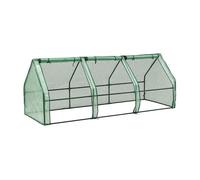 Invernadero de jardín pequeño höflein acero pe 240x90x90 cm verde [en.casa]