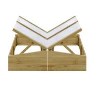Invernadero De Madera De Pino Impregnada 2 Uds 100x50x35 Cm Vidaxl
