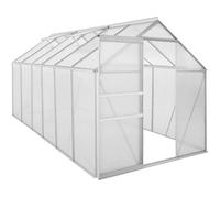 Habitat y Jardin - Invernadero de policarbonato "Basilic" - 7,03 m² - Gris
