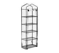Relaxdays Invernadero balcón cubierta PVC negro,transparente