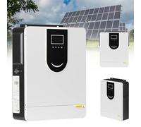 Inversor 48V 6200W onda sinusoidal pura, inversor solar híbrido con controlador de carga solar MPPT de 120A + cargador de CA, pantalla LCD, rango de voltaje MPPT de matriz fotovoltaica 60-450VDC