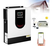 Inversor Solar Híbrido (1.0-10.2kw), Pantalla Lcd,12v 24v 48v Inversor De Onda Senoidal Pura,Con Controlador De Carga Solar 40/80/120/160a Mppt,Cargador Inversor Híbrido off Grid,DC24V-1.5KW